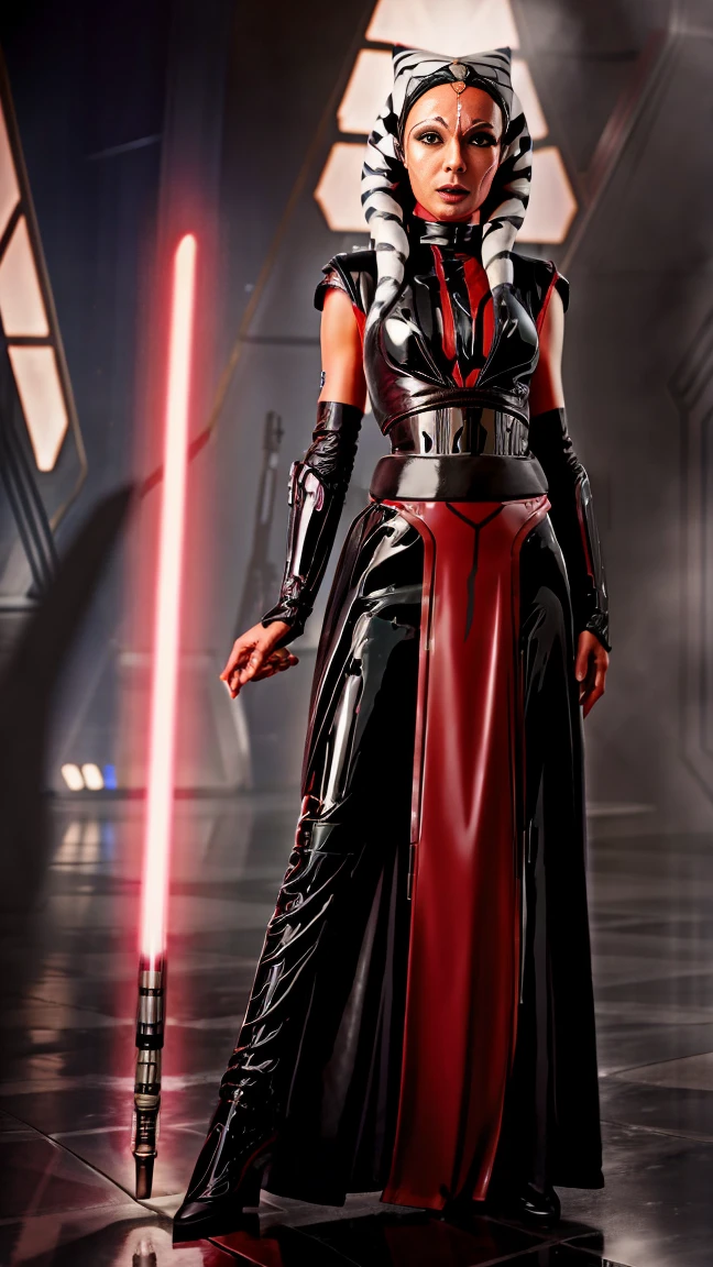 AHSOKA Brainwashed by the GALACTIC EMPIRE. (((WEARING SEDUCTIVE LATEX))) 
