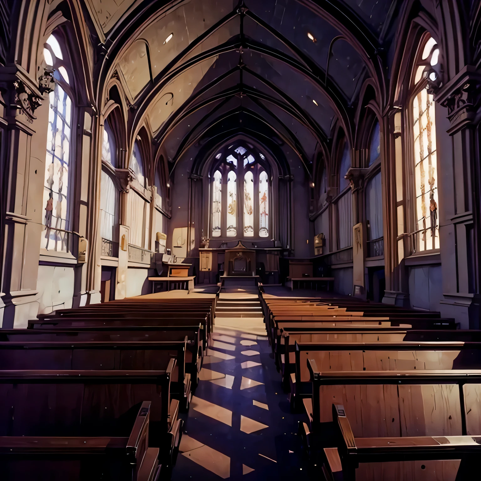best quality image, 20th century church