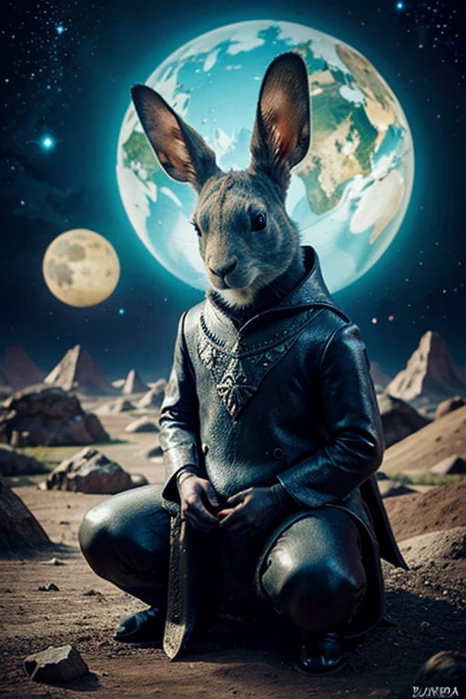 conejo en un mundo de fantasia