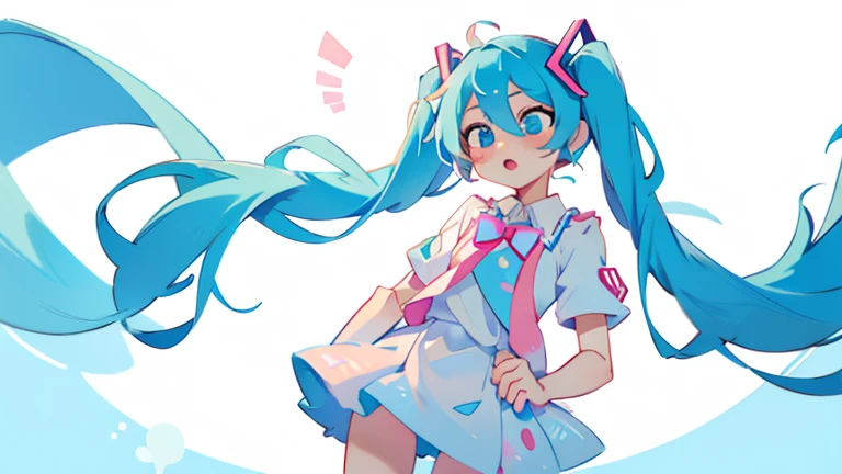 trans Miku, transgender flag, blue white pink outfit