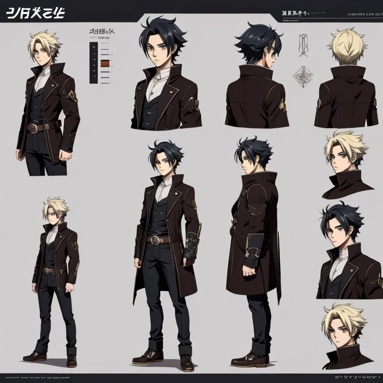 Anime style, original character, unique, character sheet