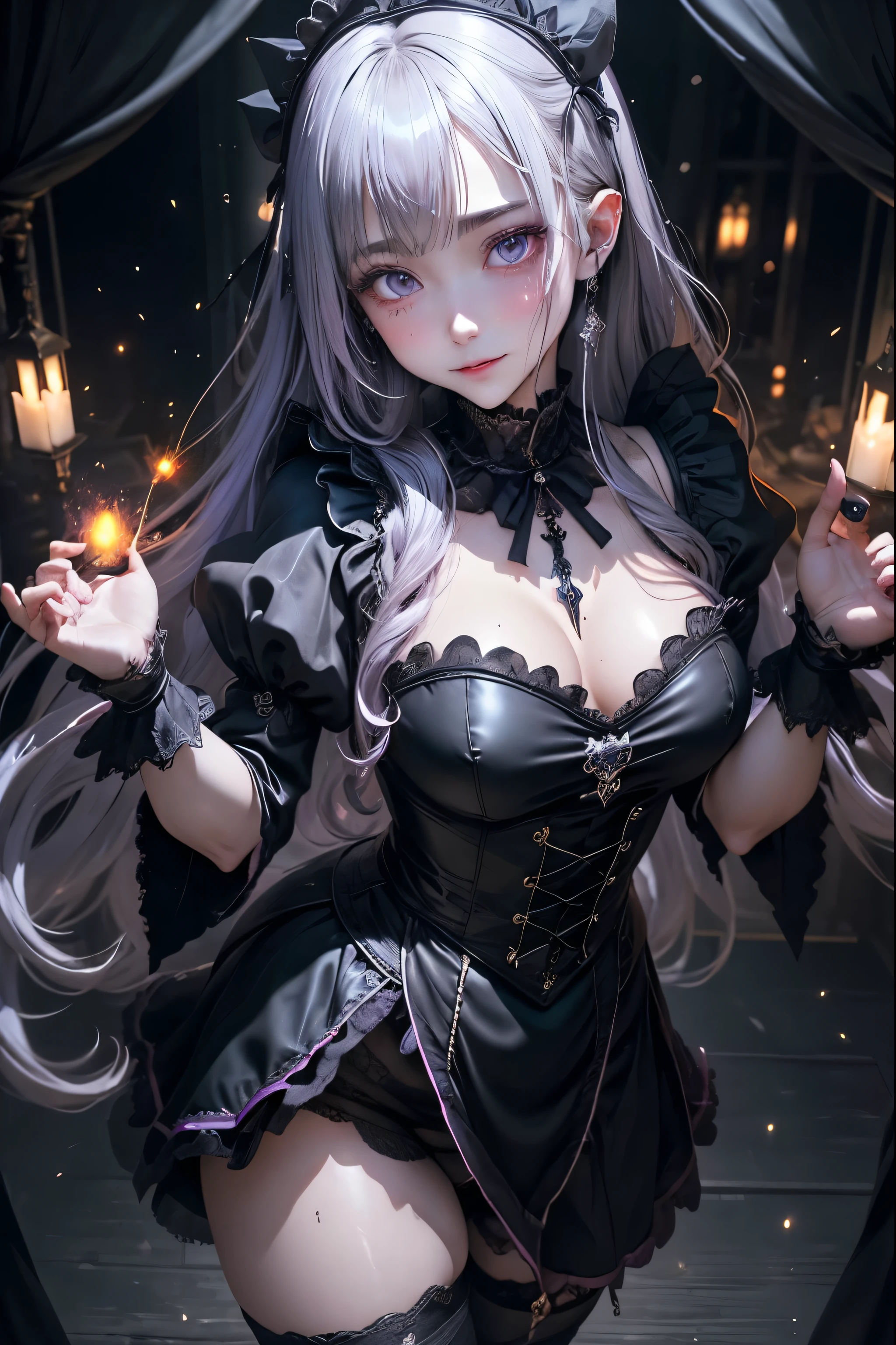 Hard Dark Gothic Makeup、my sanity、deep night sky、horror、black dark eyeshadow、cry、Sad、Good skin radiance、Dark Gothicメイク、dark smile、palace、fragrant beauty、22 years ago、Expression of intense sexual pleasure、embarrassed look、Dark Gothic、lewd expression、highest quality、View 5 books、Expression of sexual pleasure in suffering、drunk face、purple maid outfit、Mysterious、Noble、A face that is holding back the toilet、Super sexy、loving smile、twin tail hair、jet black ruffle skirt、right blue eye, Left eye is red、Super bewitching pose、platform heel shoes、dark makeup、Black lipstick、make the world beautiful、gothic ta clothing、A little slim、silver hair、long hair straight hair、Cute Gothic Loliress、beautiful face、Elegant features、bewitching face、knee high socks、Stained glass background、Chest glistening with sweat、The room is dark、goth long dress、bell sleeve、Wizard Sleeve、decadent look、sexually excited look、gothic mode、Glossy thighs wet with water、Thighs that are wet and shiny with oil、Background of a room full of roses、sad expression、Rose Maiden、The embroidery is pink、The costume has pink embroidery、thigh high socks、knee high socks、gentle expression、masturbation behavior、Dark black eyeshadow、despicable act、Stained glass and rose background、Wearing black underwear、black panties、thighs are a little thin、duo、female couple、i have lesbian friends、Are standing、hug a girl、upright、walk、A blue lightning bolt flashes in his right hand、There is a blue electromagnetic wave glowing in my hand.、dark church background、Stained glass、black metal world、dark castle、Dark Room、Her thighs shine with a lot of sweat、My body is wet and shiny、Lots of glitter on the thighs、sweating、My thighs are sticky from sweating、Sweat glistens on the thighs, The whole body is sweaty and shiny、pretty sweaty、My thighs are sweaty、my thighs are so wet、I sweat a lot and my thighs are shiny.....、A large amount of sweat shines all over the body、slender body、slender legs、