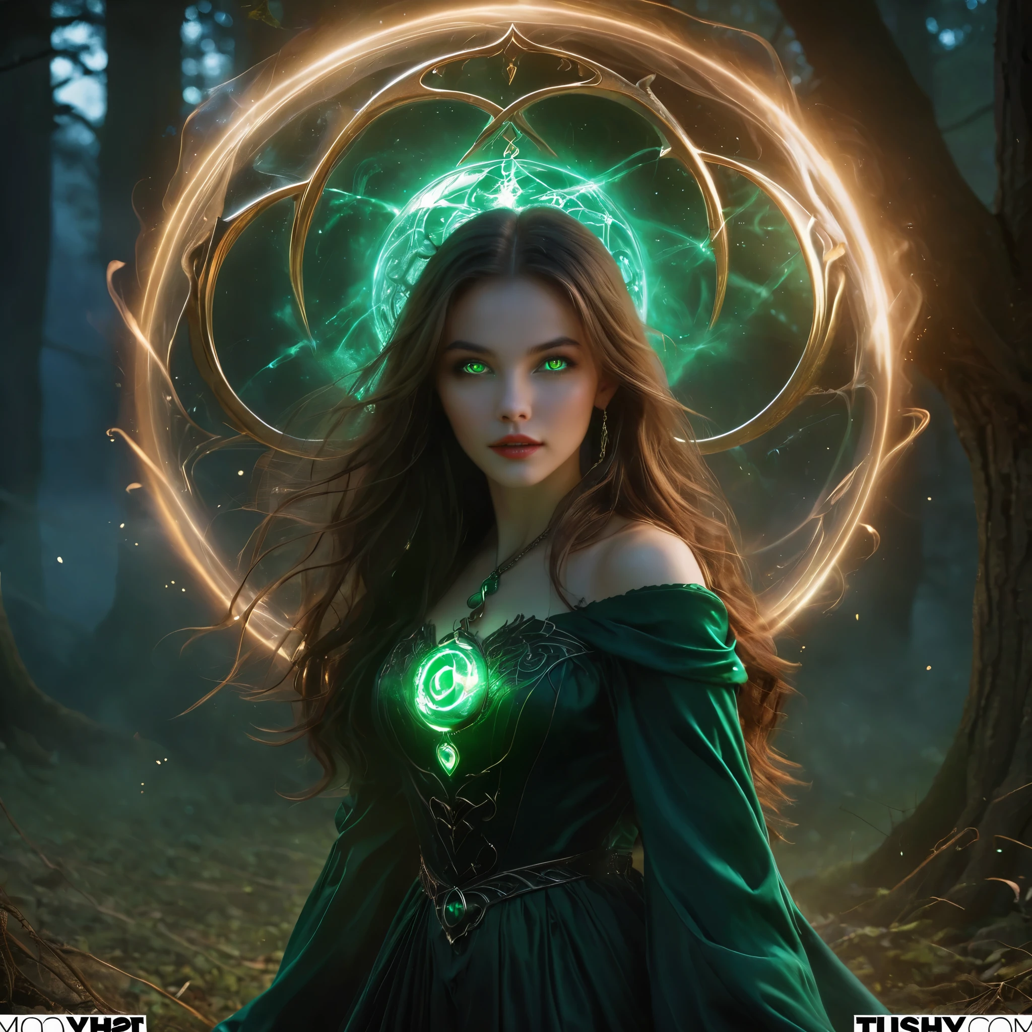 (Best Picture Quality, High Quality,Masterpiece:1.2),Ultra-Detailed,(Realistic:1.37),Summoning Spell, Sinister Devil with Innocent Beautiful Girl Face,13 Year Old Girl Face, Detailed Green Eyes, Detailed Lips, Seductive Look, ark Atmosphere, Demonic Powers, Fantasy Setting, Mysterious Lighting, Occult Magic, Bewitchingly Beautiful, Dark aura, enigmatic smile, sorcerer, casting powerful spells, enchantment, greenish tint, occult symbol, irresistible charm, supernatural being, glowing magical orb, mystical spell, sinister being, sinister background, enchanted forest, mystical beauty, enchanted power, dark charm, dark mystical  realm, magic circle, whispering wind, dark magic, enchanting charm, enchanting gaze, invisible power, forbidden art, supernatural transformation, transcendent beauty, enchanting power, devil whispering, enchanting enchantment, disturbing beauty, mystical enchantment, alluring evil, magical energy radiates, dark enchantment. (She has long, sharp claws:1.5).