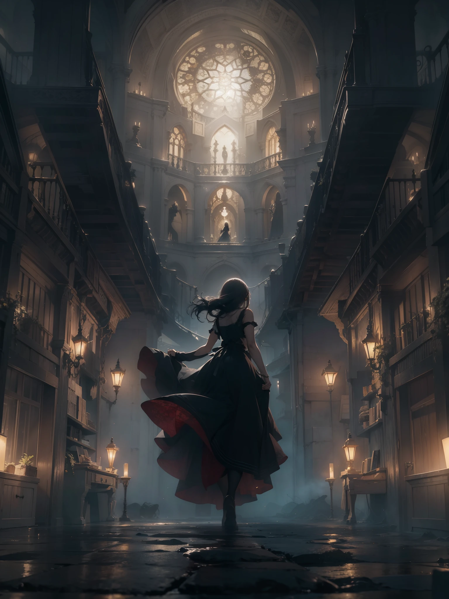 Uma obra-prima de fantasia sombria com visuais ultradetalhados e realistas. The scene is lit with dark and mysterious lighting, criando uma atmosfera intensa e vibrante. The image is of the highest quality, with 4k or 8k resolution, enabling sharp focus and extreme detail. The colors are rich and vivid, adding depth and intensity to the image. The overall style is dark fantasy, evoking a sense of mystery and wonder, mulher linda e mais fofa