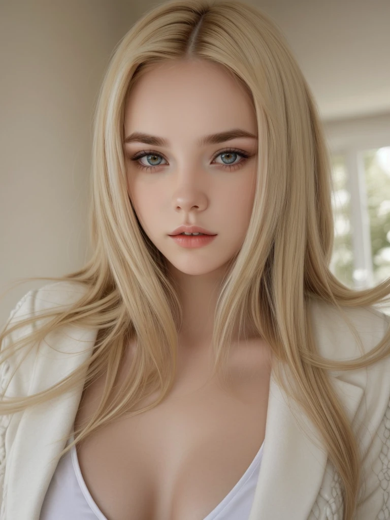 un primer plano de una mujer con cabello largo y rubio y un top blanco, angelablanca, long cabello rubio y ojos grandes, yelena belova, diosa rubia, una hermosa rubia, ava max, cabello rubio y ojos grandes, rasgos rubios y atractivos, pelo largo y rubio y ojos grandes, mujeres rubias, chica sexy con cabello largo y rubio, Chica rubia, hermosa chica rubia