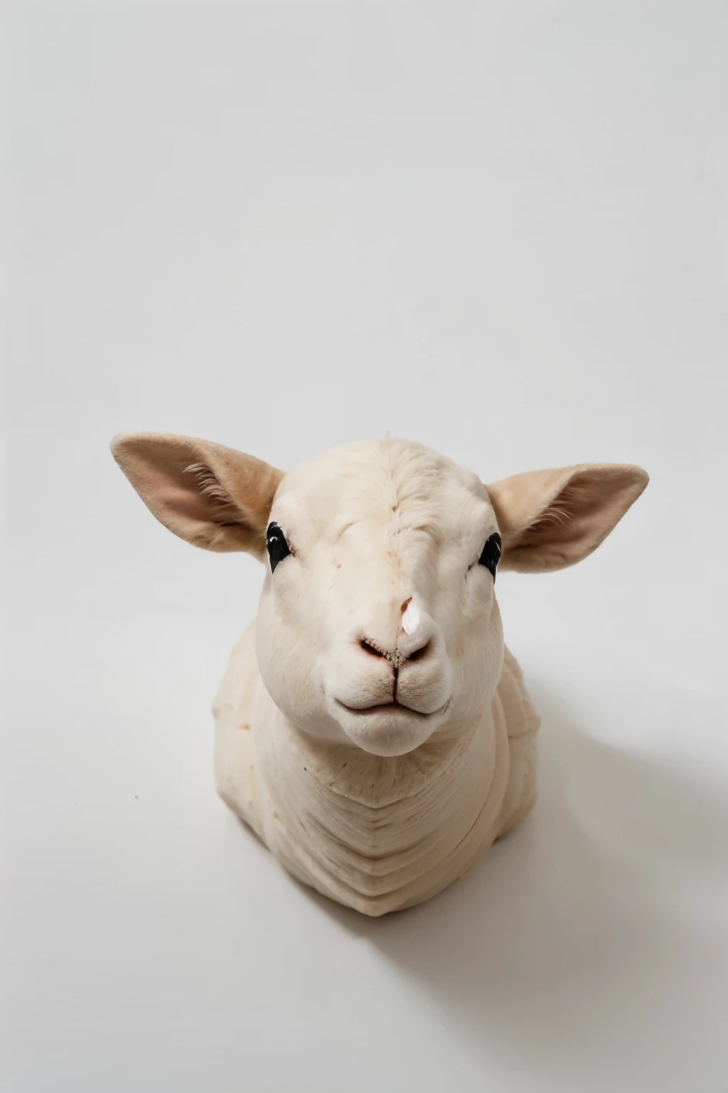 black sheep head in geometric shape with white background
