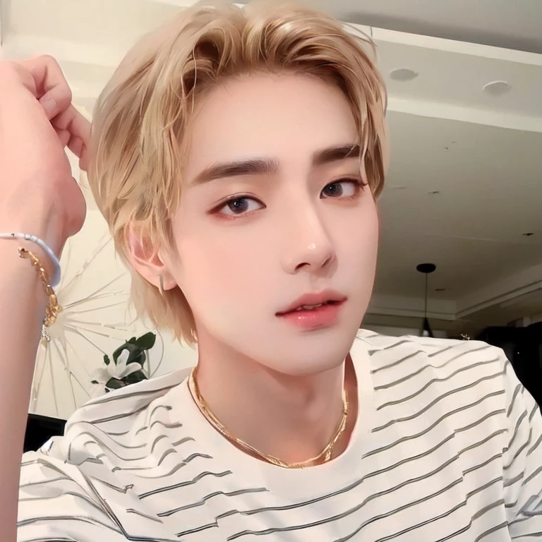 arafed man with a white shirt and a necklace on his neck, cai xukun, hyung tae, jung jaehyun, wan adorable korean face, xqc, jinyoung shin, hong june hyung, yanjun chengt, all from the group nct, hsiao-ron, with short hair, south korean male, taejune kim, ten lee