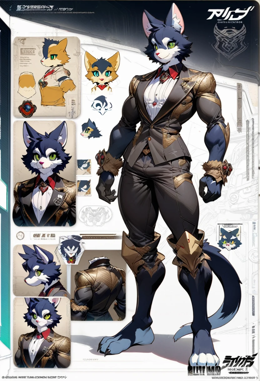 ((masterpiece)), (ultra detailed), (best quality), detailed background, (style of Science Fiction), (concept art, character sheet), game package, absurdres(highly detailed beautiful face and eyes)perfect anatomy(angelic handsome boy, kemono, )(furry anthro),