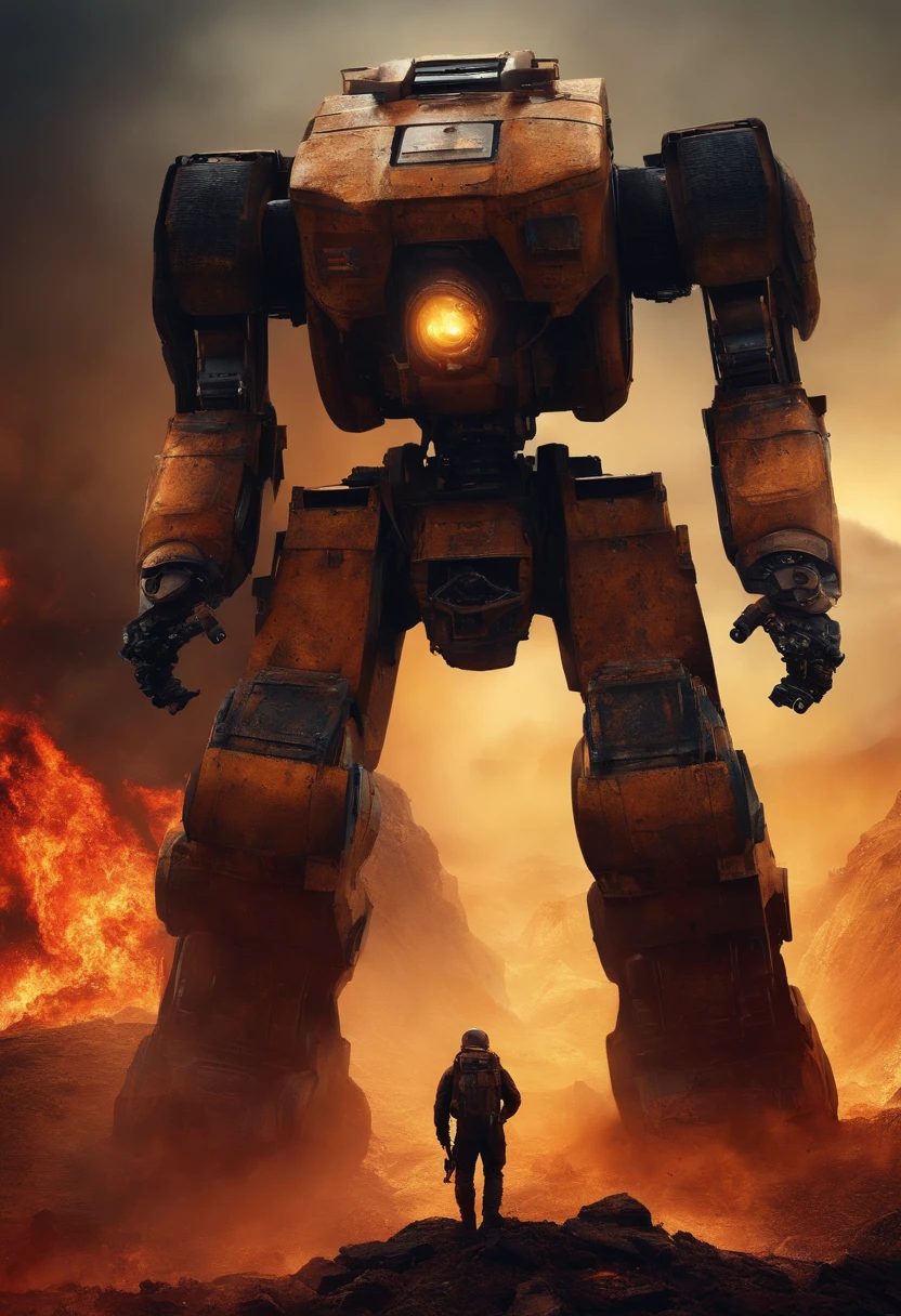 Planet earth Post-apocalyptic, robot, machines, fuego, destruction, naturaleza, angel