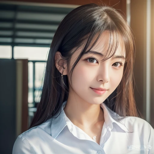 (Safe at Work:1.2), (realistic raw photo:1.6), (Ultra high definition, textured skin, professional photos), Portrait, dynamic composition, A mature and seductive girl, Japanese high school student, (Captivate you:0.9), perfect body, Appearance that will make you fall in love at first sight, A charming smile, beautiful skin, (transparency:1.1), attractive lips,