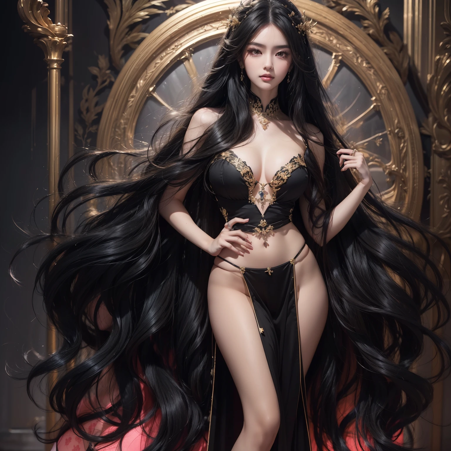 (best image quality、highest quality、highest resolution、hyper-realistic photos、full body photo、masterpiece、）one girl、Amazingly long black hair is super beautiful、hair length about 10 meters、白い下着かnaked、Hide your whole body with straight black hair、very beautiful face、Beautiful well-groomed black hair、very large amount of hair、Super long black hair that emphasizes her feminine sexiness、slim body shape、shiny beautiful hair、bright lighting、professional lighting、World long hair contest winner、full body real photo、head to toe photo、Photographed from approximately 4 meters away、super real、both hands、2 feet、five fingers、longest black hair in the world、My hair is heavy and I&#39;m tired、hair longer than rapunzel、very large amount of hair、very long black hairで全身を隠しています、Hair that is shampooed every day is very beautiful、My hair smells like roses and it&#39;s sexy。very long black hair。、私はvery long black hairを持っています、私はvery long black hairを持っています、Long black hair is a symbol of beauty、私の自慢はvery long black hairです、This long hair length and volume is admired all over the world、very long black hairが扇状に広がっています、backwards、Sleeping on your stomach、Smooth black hair flowing from shoulders to floor、thin fingers、lit、World long hair contest winner、full body real photo、head to toe photo、Photographed from approximately 4 meters away、super real、both hands、2 feet、five fingers、longest black hair in the world、My hair is heavy and I&#39;m tired、hair longer than rapunzel、very large amount of hair、very long black hairで全身を隠しています、Hair that is shampooed every day is very beautiful、My hair smells sexy like roses、私はvery long black hairを持っています、My charm ion is、私はvery long black hairを持っています、Long black hair is a symbol of beauty、私の自慢はvery long black hairです、This long hair length and volume is admired all over the world、very long black hairが扇状に広がっています、backwards、Sleeping on your stomach、Smooth black hair flowing from shoulders to floor、I always walk with my long black hair dragging、Cut your proud long black hair、I got a shaved head..、I put all my cut black hair on the bed..、I see my dark hair on the bed、laughter、nakedの女王、The length of cut black hair is about 3 meters、Very long and abundant 10 meters of beautiful straight black hair。naked。髪をboth handsで持ち上げている。The location is the bedroom、back view。Boasting long black hair。Sleeping on your stomach。The longest black hair in the world。Black hair that has been growing for 20 years。Terrifyingly long black hair。Super long hair is my symbol。Show off your long hair。Long, black hair that is very carefully groomed。Lie on your hair。Dragging 10 meters of black hair。