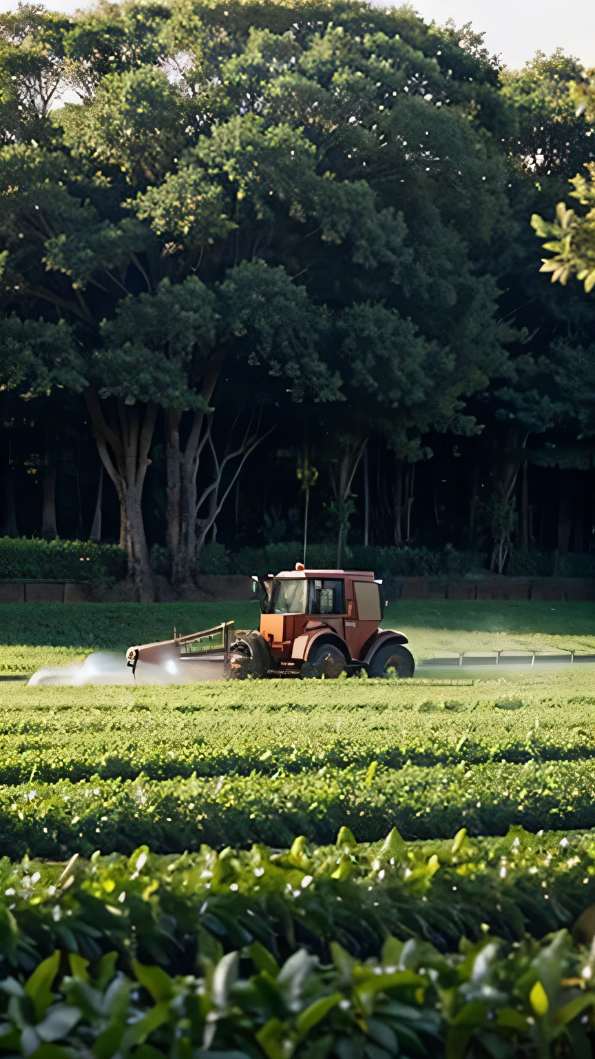 use of pesticides on a giant plantation