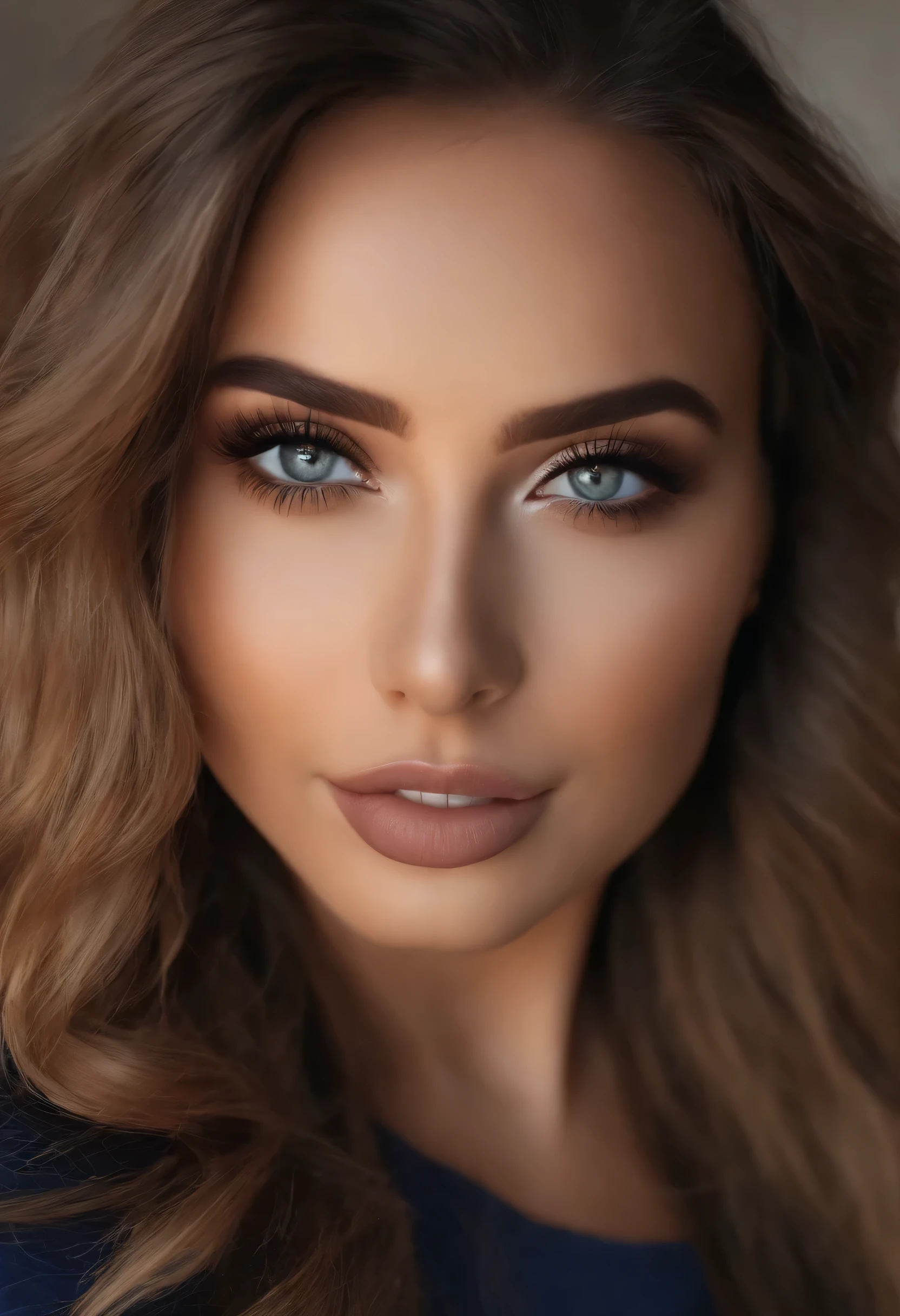 arafed femme pleinement , Fille sexy aux yeux marrons, ultra realistic, meticulously detailed, Portrait de Sophie Mudd, cheveux bruns et grands yeux, selfie d'une jeune femme, The eyes of Dubai, Violette Myers, sans maquillage, maquillage naturel, regarder directement la caméra, visage avec artgram, maquillage subtil, superbe photo de la moitié du corps, regarder la caméra comme un selfie nu, Medium to large bust