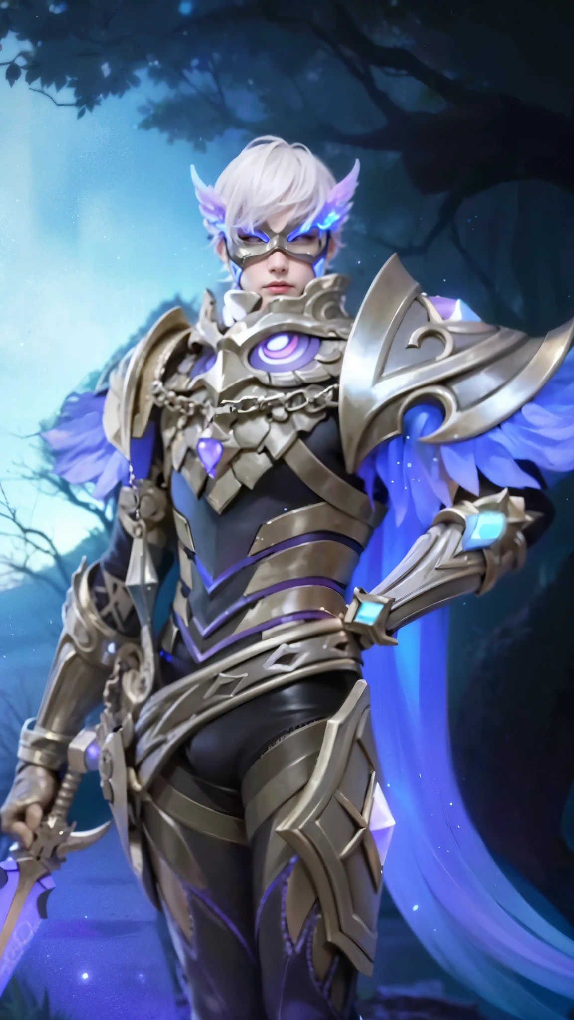 a close up of a boy in a costume with and mask, king of time reaper, mobile wallpaper, 8 k hd wallpaperjpeg artifact, 8k hd wallpaperjpeg artifact, mobile legends, official splash art, 8k, ultra hd, ultra detailed texture, hyper realistic, masterpiece, detailed texture, detailed face, detailed skin, detailed lighting, (photorealistic:1.5), best quality, beautiful lighting, cinematic lighting, professional lighting, ultra highres, realistic, detailed hair, real hair, high quality, (realskin:1.5), extremely detailed, finely detail, ultra-detailed