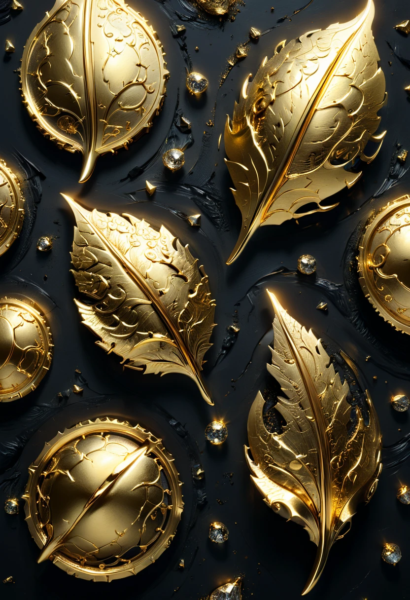 Gold Foil Art, by Michal Karcz, (masterpiece, best quality, Professional, perfect composition, very aesthetic, absurdres, ultra-detailed, intricate details:1.3)