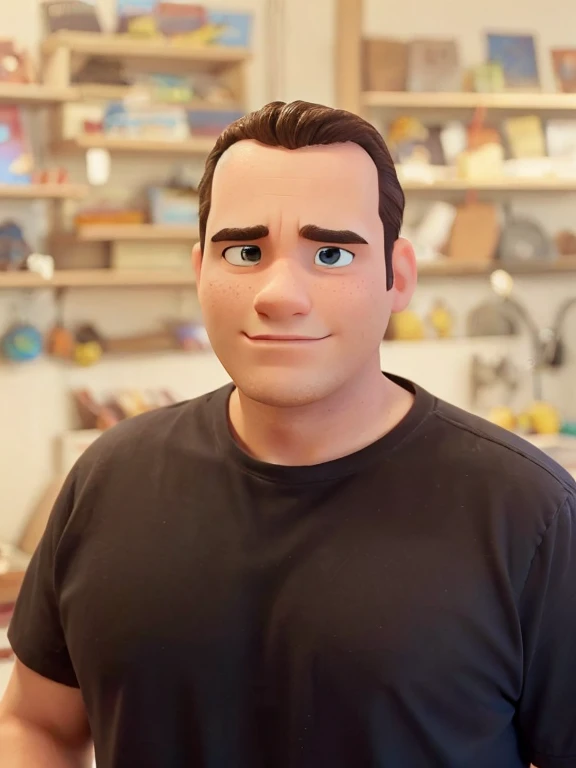 um homem jovem, estilo disney pixar, alta qualidade