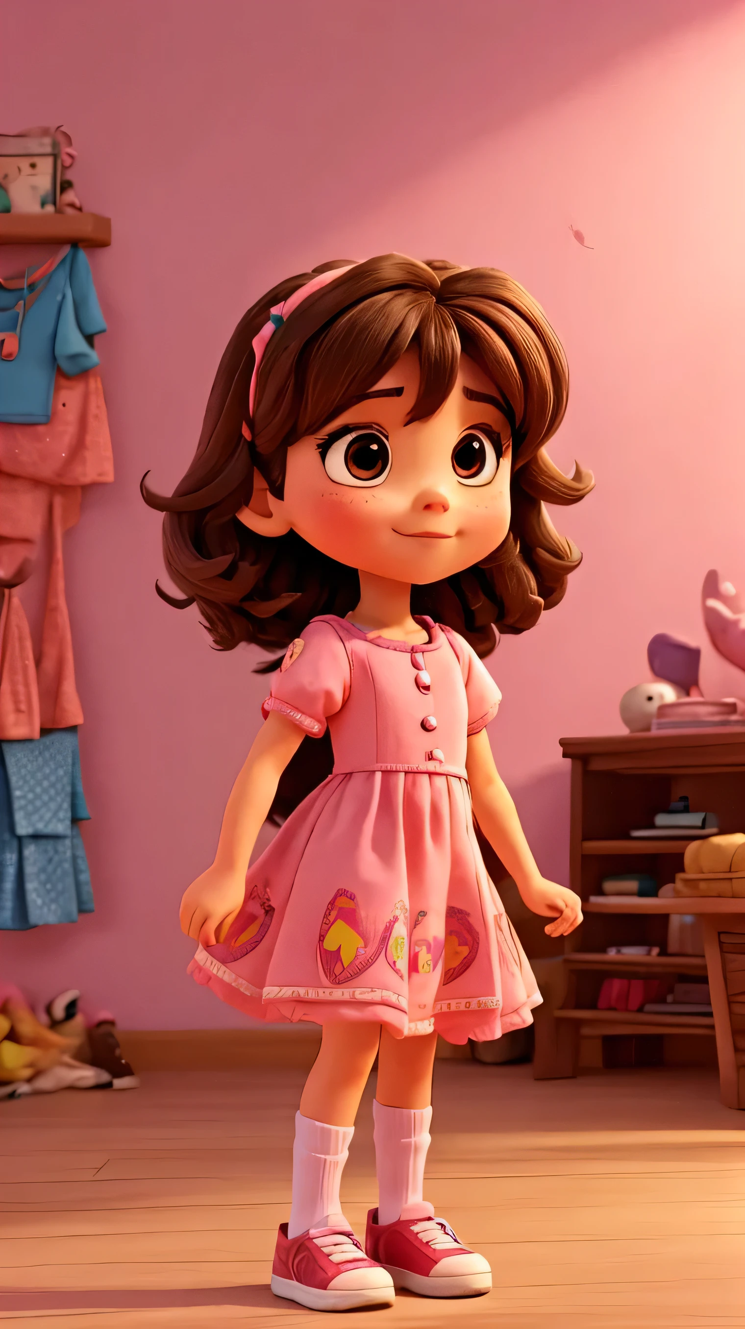 A child girl Disney Pixar style in high definition