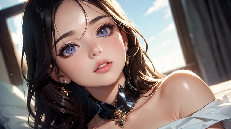 (muste piece:1.3), high resolution, (night sky)、Side shot of a glowing object、looking up, Highly detailed CG unity 8k wallpaper, Reality, photorealistic, Raw photo, beautiful detailed face, detailed cloth texture, detailed hair texture, perfect body, pretty face, anatomically correct, Highly detailed face and skin texture,, (beautiful hands), (fair skin, glossy skin:1.2), detailed eyes, symmetrical eyes,double eyelids, thin eyebrows, (glossy lips:1.4)