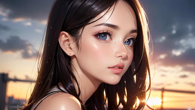 (muste piece:1.3), high resolution, （night sky）、(Shot from the side:1.4)
Luminous objects、looking up, Highly detailed CG unity 8k wallpaper, Reality, photorealistic, Raw photo, beautiful detailed face, detailed cloth texture, detailed hair texture, perfect body, pretty face, anatomically correct, Highly detailed face and skin texture,, (beautiful hands), (fair skin, glossy skin:1.2), detailed eyes, symmetrical eyes,double eyelids, thin eyebrows, (glossy lips:1.4)