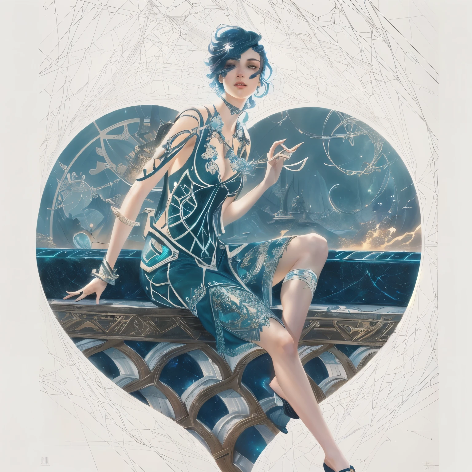 masterpiece, best quality, (extremely detailed CG unity 8k wallpaper), (best quality), (best illustration), (best shadow), absurdres, realistic lighting, (Abyss), beautiful detailed glow, art by PeterMohrBacher,