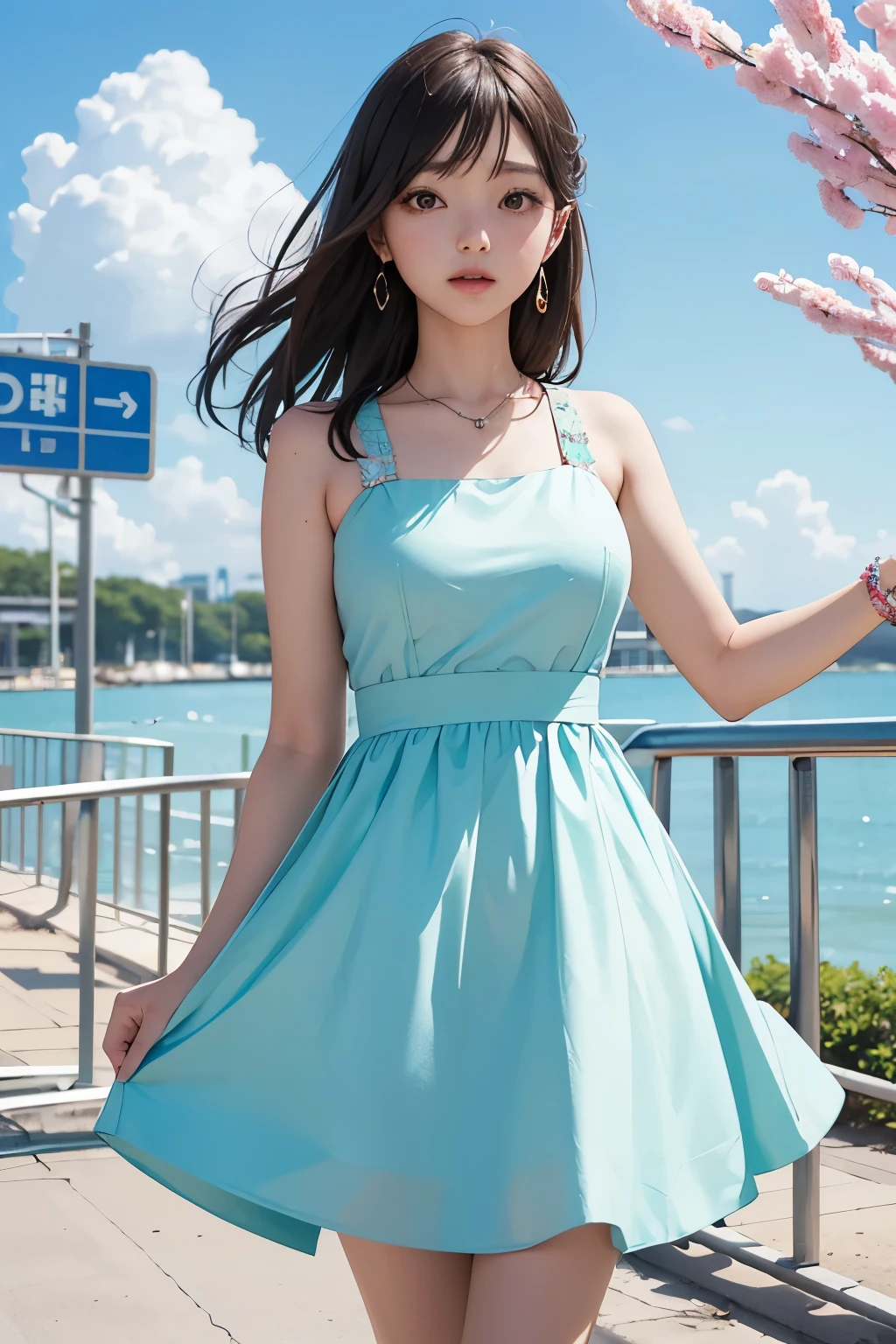 Arapé girl wearing pastel colored dress in front of colorful background, official artwork, still promotion, official art, Photo shoot, Promotional photos, Aya Takano Color Style, Chiho, Promotional art, promo shot, colorful photos, promo still, Promotional images, Photo shoot, best artist, Portrait of a Korean ager, Twice&#39;s Tzuyu, Random Actions,