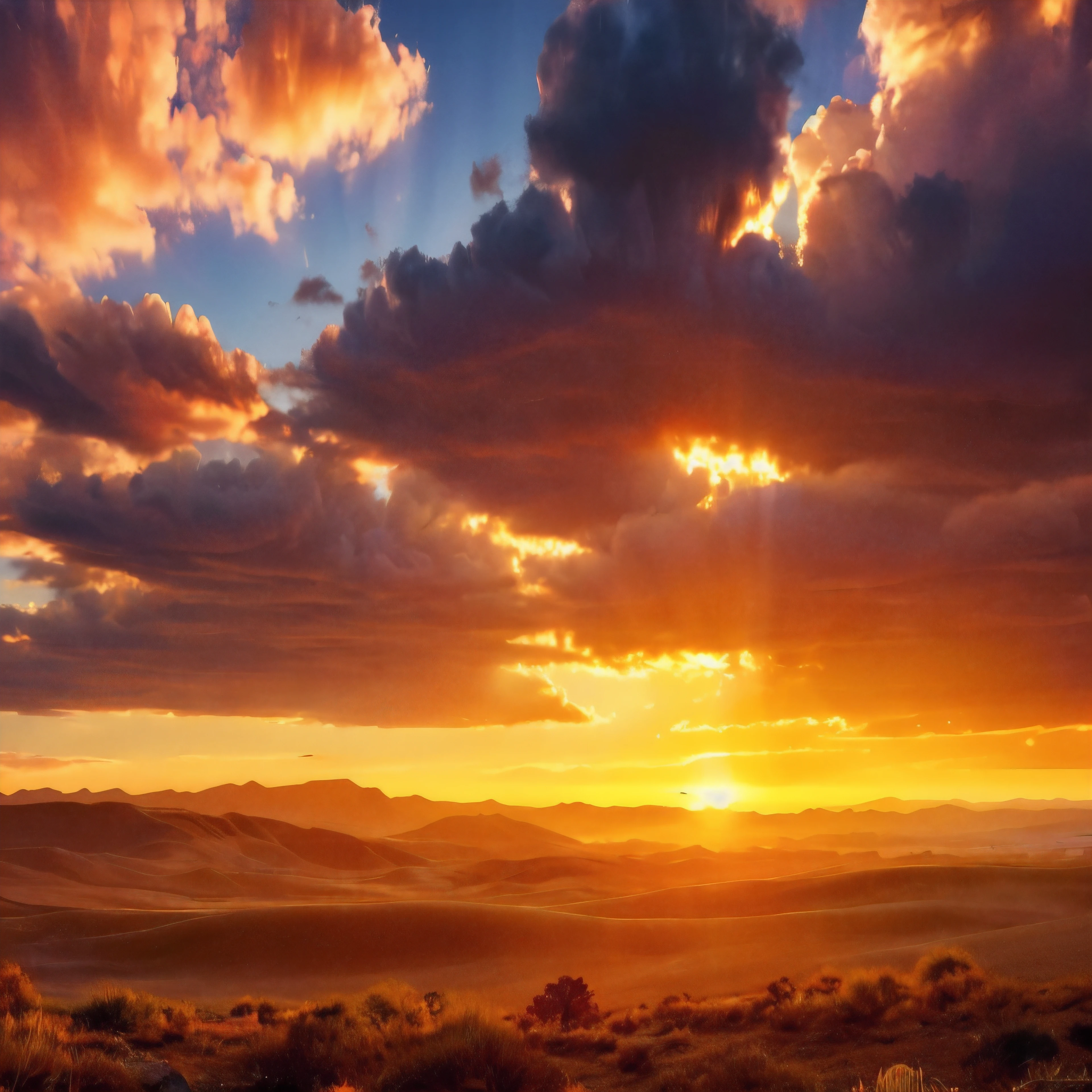 (photorealistic:1.4),8k,(masterpiece), best quality, highest quality,original,highres, unparalleled masterpiece, majestic, ultra realistic 8k, perfect artwork, (((sunset))) ,towards the sky, (((only scenery))), (((no humans))), Texas desert, smooth clouds, soft light, over view