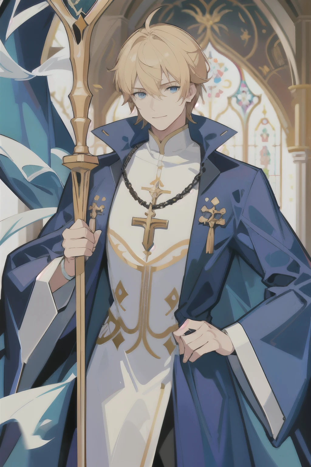 NSFW, ((masterpiece)), ((Best Quality)), ((extremely delicate and beautiful)), (((Completely and perfect body))), (Perfect and delicate 2 hands with 5 fingers),
((In the church of evil at night)), ((((One beautiful boy with blonde hair and red eyes shows off his very big erected penis)))), ((He is squatting on the evil magic circle that shines ominously purple with his legs wide open)), He is wearing a black cloak, (empty eyes, drooling, evil smile), Short hair, well-muscled, flat chest, He has a glowing heart-shaped magic circle tattoo on the center of his chest, (Blush with aroused), Lower half naked, His body has no pubic hair at all, Focus on character,