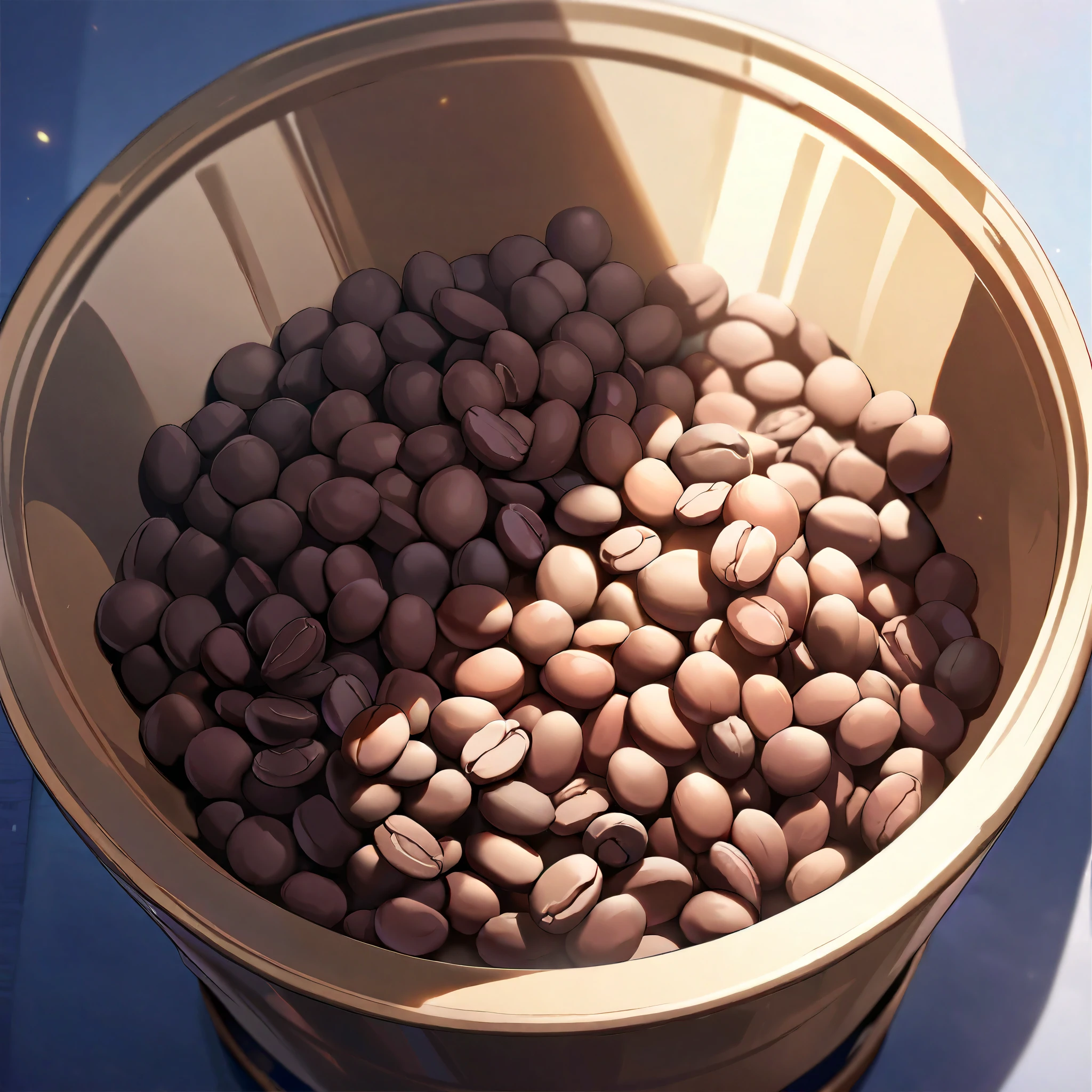 default configuration: [ (masterpiece, best quality:1.8, extremely detailed CG unity 8k wallpaper: 1.8, super fine illustration: 2.0, extremely detailed: 1.6, Ultra detailed: 1.6)]], (only Coffee beans: 1.4), (shot from above) lighting settings: [(front light: 1.2)]