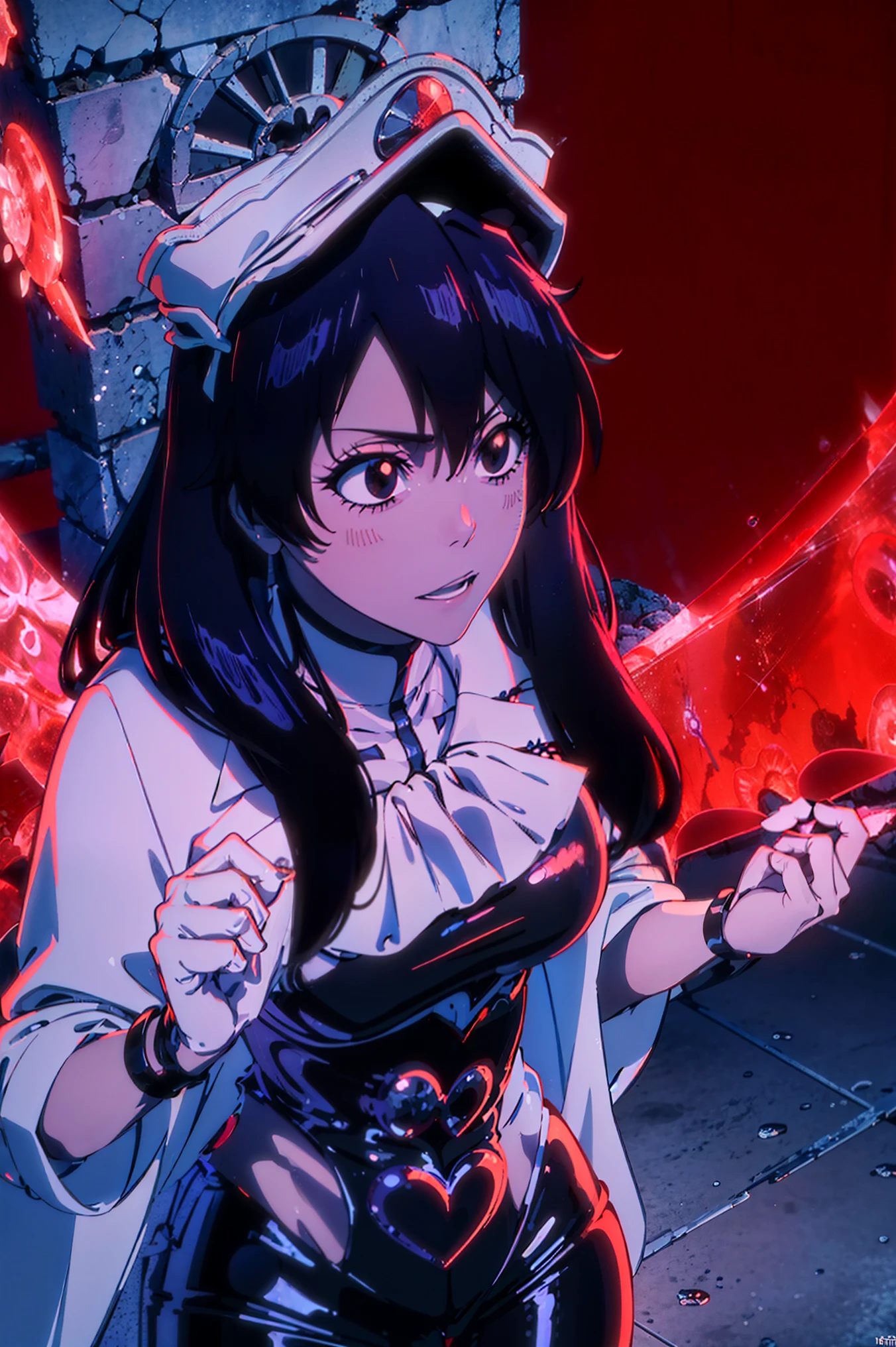 (best quality, masterpiece:1.2), realistic portrait of Chitanda Eru, with long flowing hair, closed mouth, and captivating big eyes, ((dressed in full tight black latex clothes)). She stands gracefully, looking at her outfit a bright smile. The picture showcases impeccable attention to detail, with ultra-detailed rendering of textures, vibrant colors, and sharp focus. The lighting accentuates the richness of the scene, creating a visually stunning and emotionally engaging masterpiece.