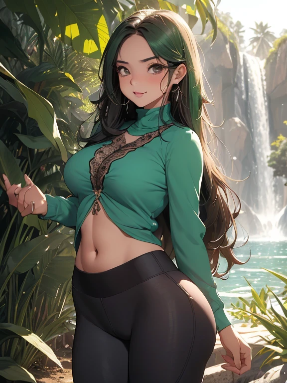 obra maestra, Mejor calidad, (((Mujer madura en solitario Janet))), (((By the chestnut))), cola de caballo, (((Caderas anchas))), (((ojos verde agua))), labios llenos, sonrisa seductora, escote, arrodillado sobre la estera, al aire libre, rubor, , "hermoso rostro maduro" , edad30 , MILF , adulto ((pantalones de yoga y sujetador deportivo)),,hombro desnudo, ((sugerencia sexual)), ojos hermosos perfectos, ojos detallados. labios gruesos, ((tetas grandes)), (muslos gruesos)