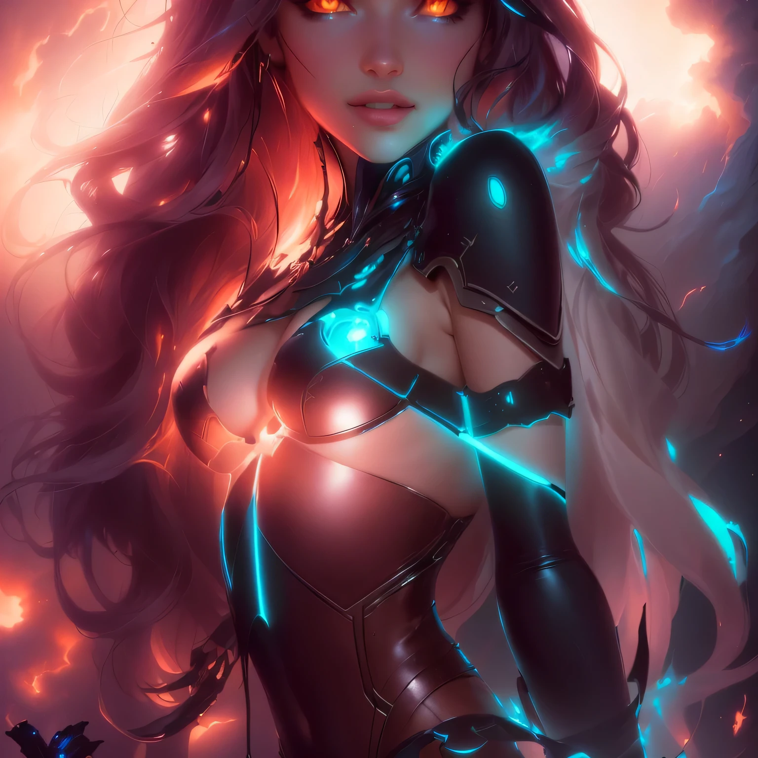 masterpiece, best quality, (extremely detailed CG unity 8k wallpaper), (best quality), (best illustration), (best shadow), absurdres, realistic lighting, (Abyss), beautiful detailed glow, art by PeterMohrBacher,