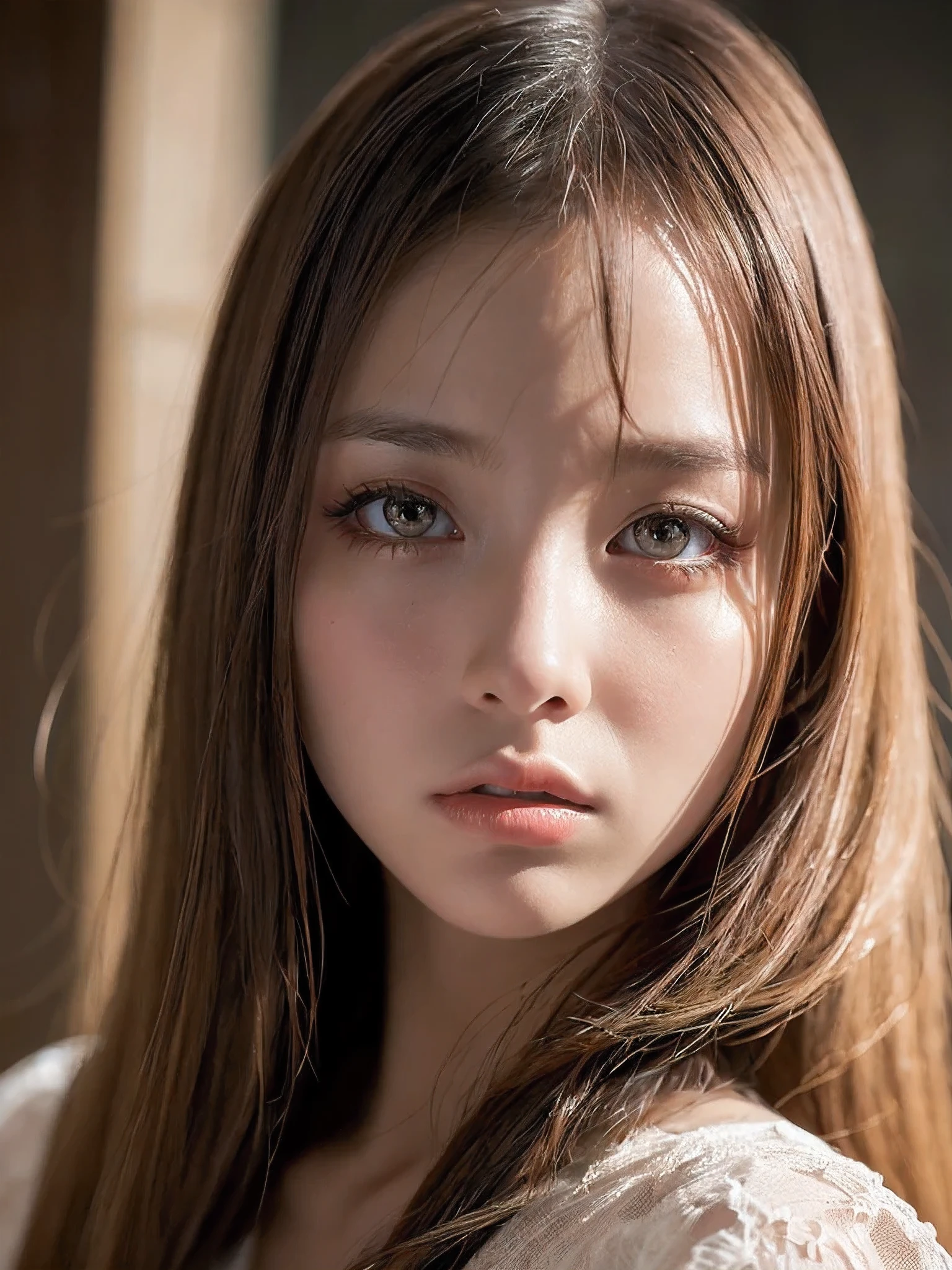 "masterpiece, best quality, (ultra-detailed, realistic, physically-based rendering, professional, vivid colors, sharp focus:1.2), studio lighting, bokeh, horror, concept artists, sci-fi, extremely detailed eyes and face, beautiful detailed eyes, beautiful detailed lips, long eyelashes, nonetheless, nonetheless with meticulous details, next-gen rendering technology, painting-like texture, emotive, layered tones, unconventional composition, unsettling atmosphere, ethereal beauty, surreal elements, extended dynamic range, soft shadows and highlights, dramatic lighting effects, intense contrast, breath-taking moment, impressive depth of field, illusion and reality blend, exquisite details in every corner, mysterious and intriguing, dreamlike visage, enchanting essence, captivating presence, intense emotional expression, strong storytelling aura."