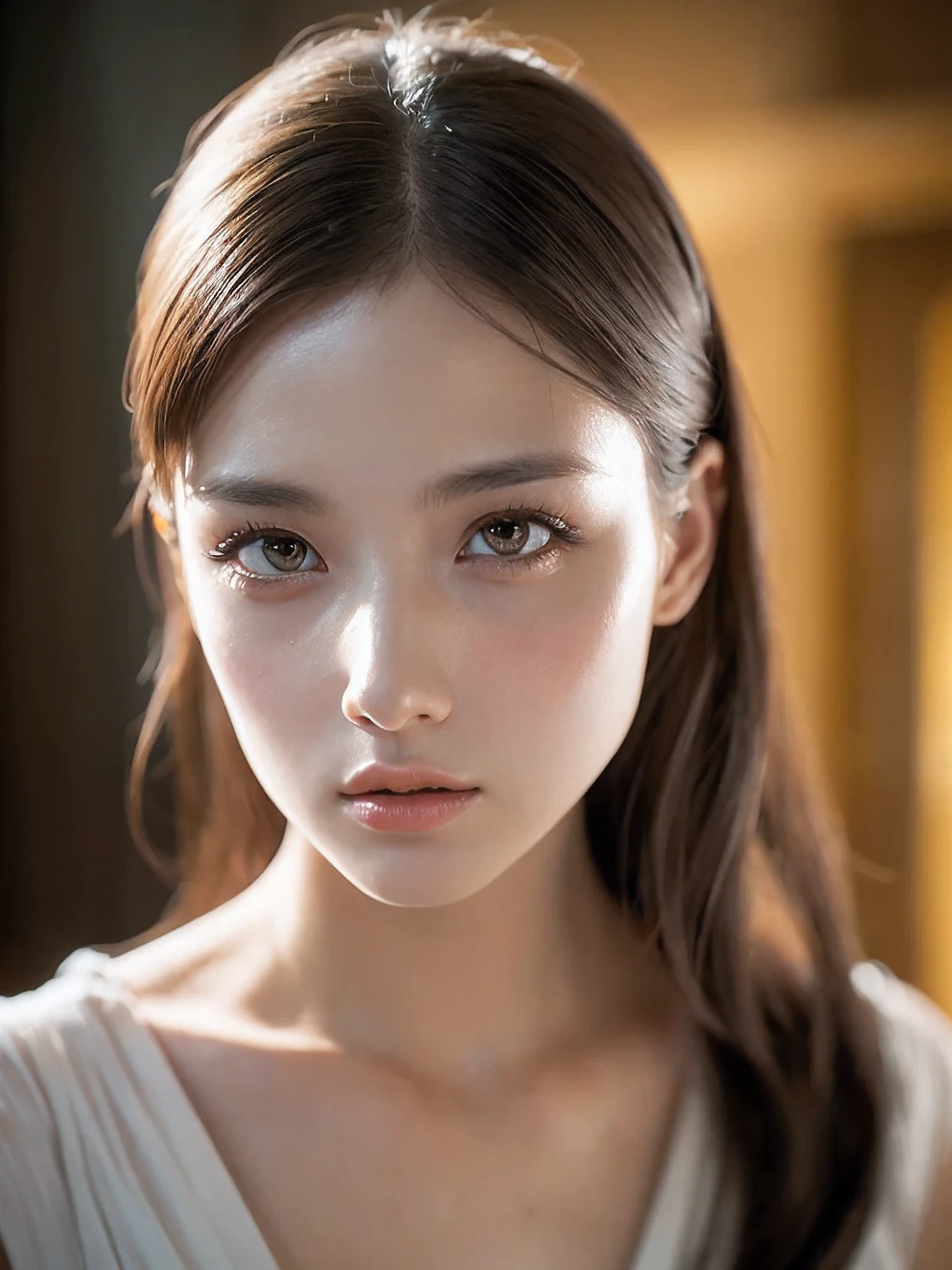 "masterpiece, best quality, (ultra-detailed, realistic, physically-based rendering, professional, vivid colors, sharp focus:1.2), studio lighting, bokeh, horror, concept artists, sci-fi, extremely detailed eyes and face, beautiful detailed eyes, beautiful detailed lips, long eyelashes, nonetheless, nonetheless with meticulous details, next-gen rendering technology, painting-like texture, emotive, layered tones, unconventional composition, unsettling atmosphere, ethereal beauty, surreal elements, extended dynamic range, soft shadows and highlights, dramatic lighting effects, intense contrast, breath-taking moment, impressive depth of field, illusion and reality blend, exquisite details in every corner, mysterious and intriguing, dreamlike visage, enchanting essence, captivating presence, intense emotional expression, strong storytelling aura."