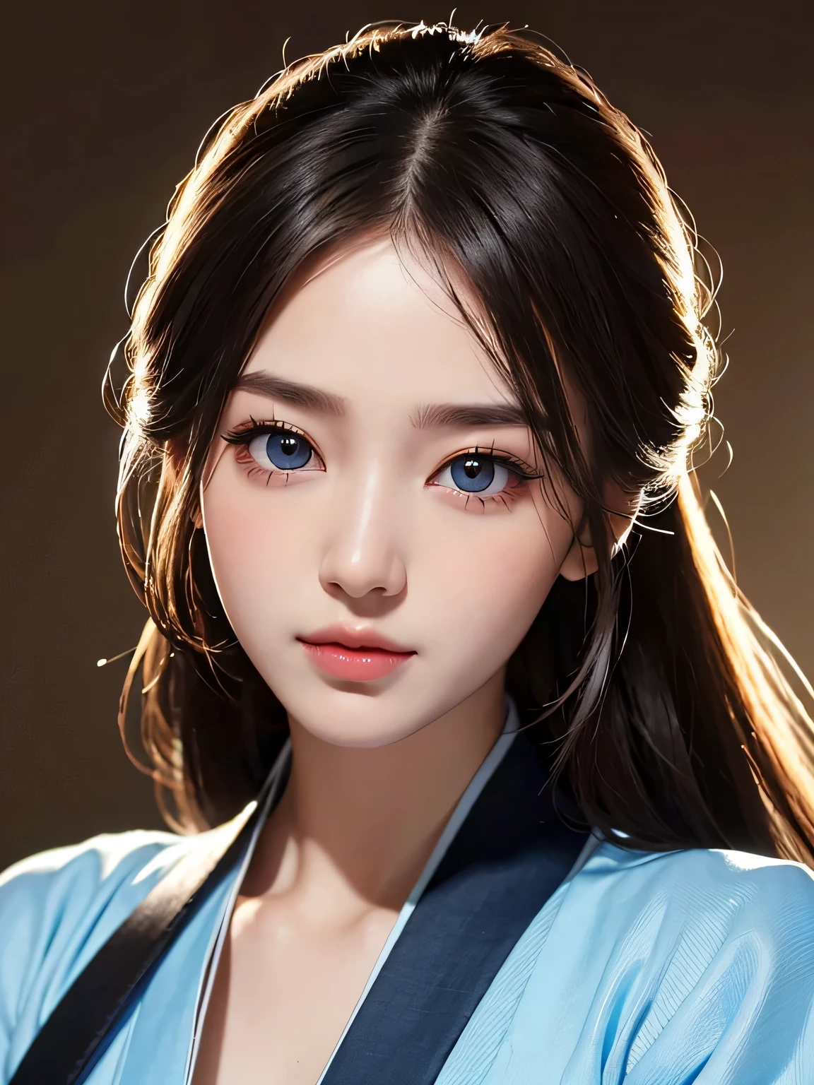 (1girl:1.3), Solo, (((Very detailed face)))), ((Very detailed eyes and face)))), Beautiful detail eyes, Body parts__, Official art, Unified 8k wallpaper, Super detailed, beautiful and beautiful, beautiful, masterpiece, best quality, original, masterpiece, super fine photo, best quality, super high resolution, realistic realism, soft make up, full body potrait, amazing beauty, dynamic pose, delicate face, vibrant eyes,(from the front),She wears Hanbok the traditional Korean dress, beautiful asian girl