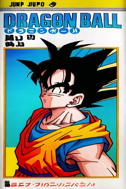 (masterpiece, best quality:1.2), 1boy, solo, dragon ball cover