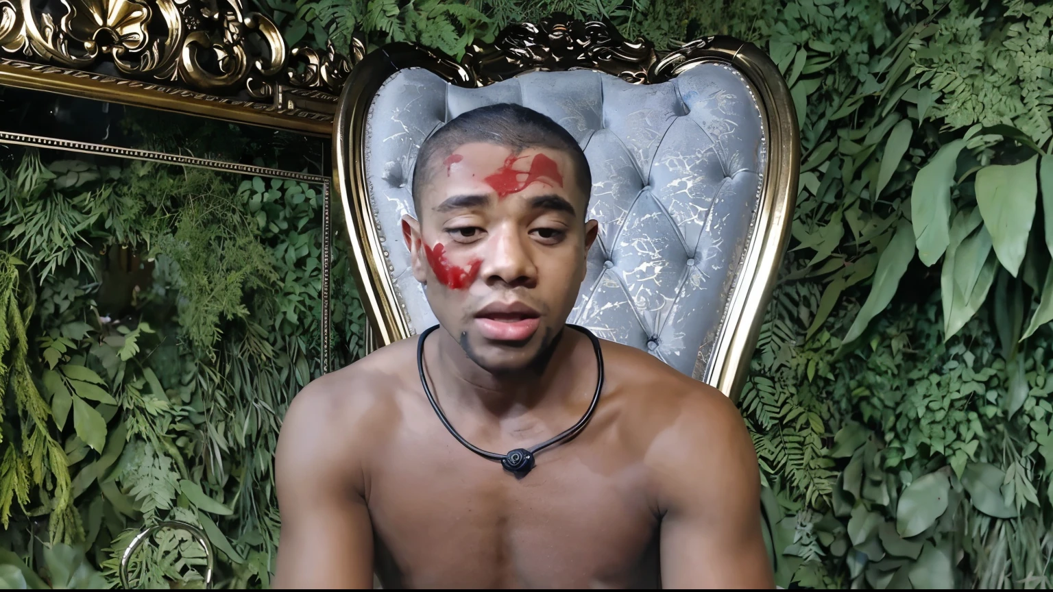 blood on the face