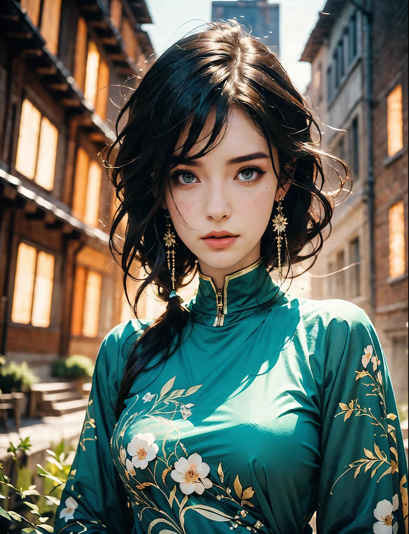pace girl| standing alone on hill| centered| detailed gorgeous face| anime style| key visual| intricate detail| highly detailed| breathtaking| vibrant| panoramic| cinematic| Carne Griffiths| Conrad Roset| ghibli