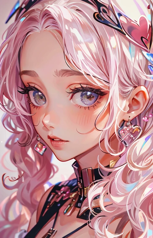 ((highest quality)), ((masterpiece)), (get used to it), perfect face , beautiful girl , Valentine , pink ,