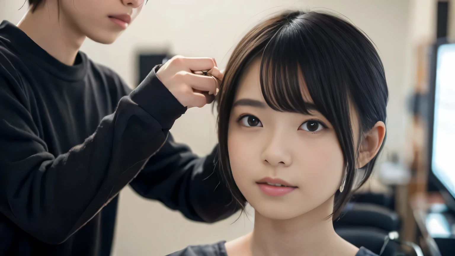 Haircut at the salon