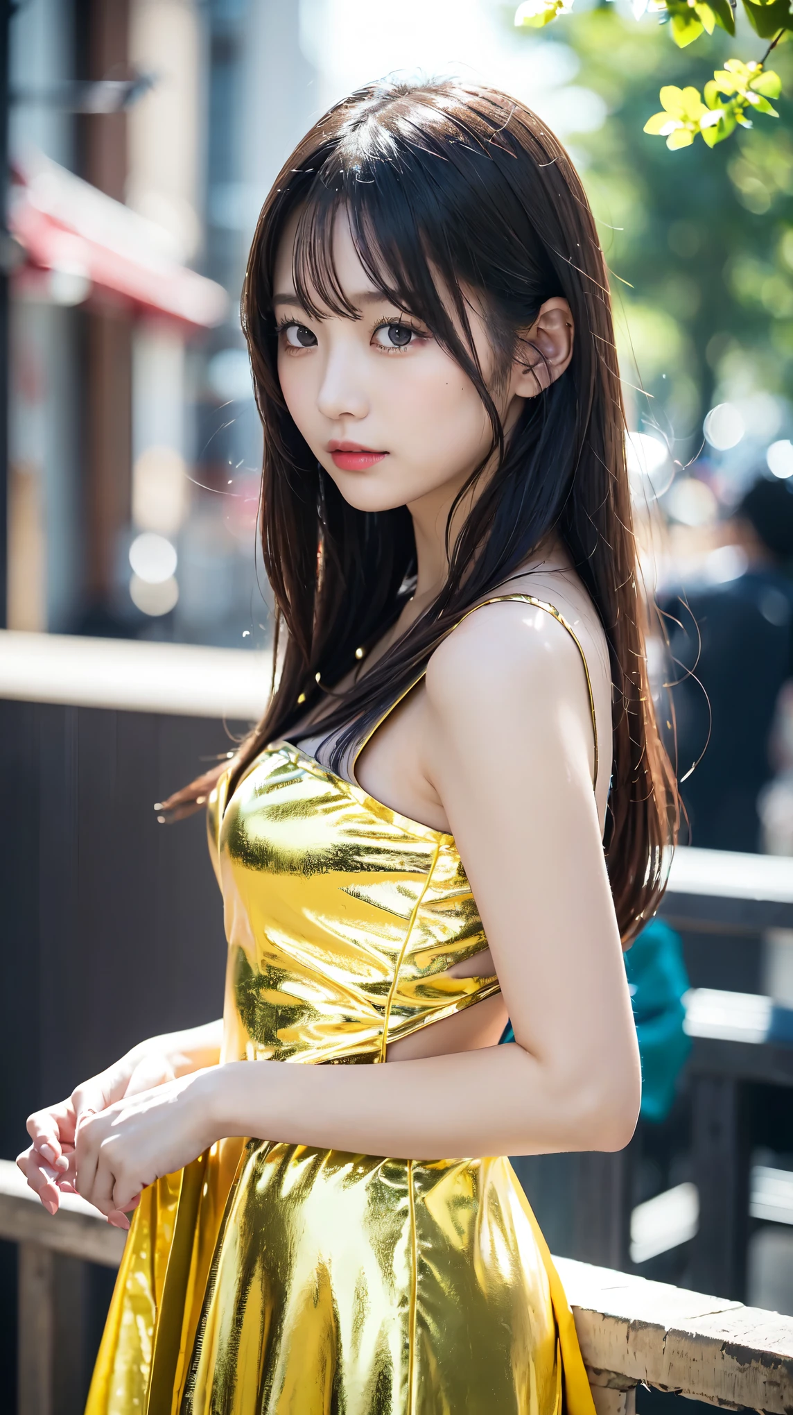 ((Idol Costume:1.5)), ,The cutest gravure idol pose in the world、perfect proportions、cute、((18 year old female:1.ung adorable japanese face,first pitch ceremony, official art,Highly detailed CG Unity 8K wallpaper,(masterpiece:1.0),(highest quality:1.0), 超A high resolution,4k,Super detailed, photo shoot, 8K, nffsw, High resolution, kodak portrait 400, film grain, lens flare glow,高いest quality,8K,nffsw:1.2),portrait shot,8K、View viewer、view from the side