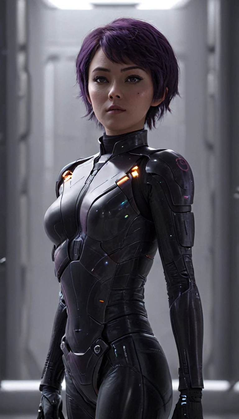 professional 3d model Cinematic scene, sabine wren, HUGE BREASTS, Ghost in the Shell, detailed background, masterpiece, best quality, high quality, highres, absurdres . octane render, highly detailed, volumetric, dramatic lighting