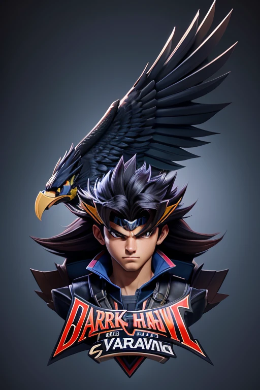 create a simple e-sports logo it doesn&#39;t have to be realistic with the name dark hawk with the yu-gi-oh theme