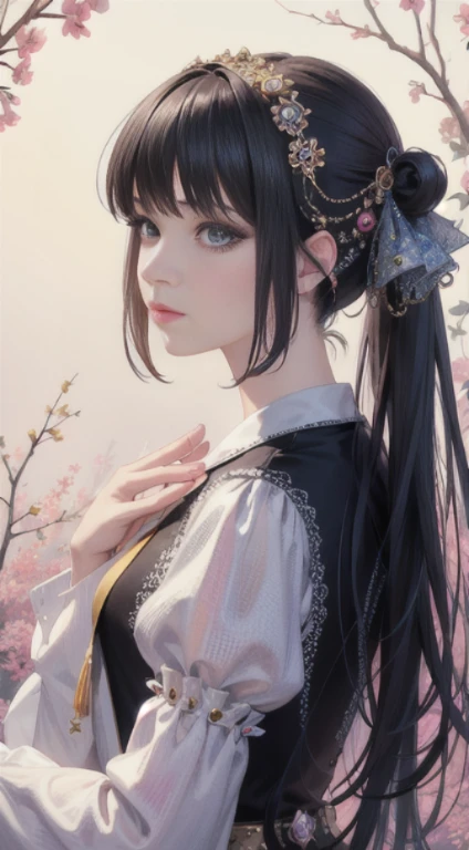 (master piece,highest quality,best quality,official art,Cosmetology and aesthetics:1.2),(1 girl),very detailed,(Fractal Art:1.3),very colorful,most detailed。