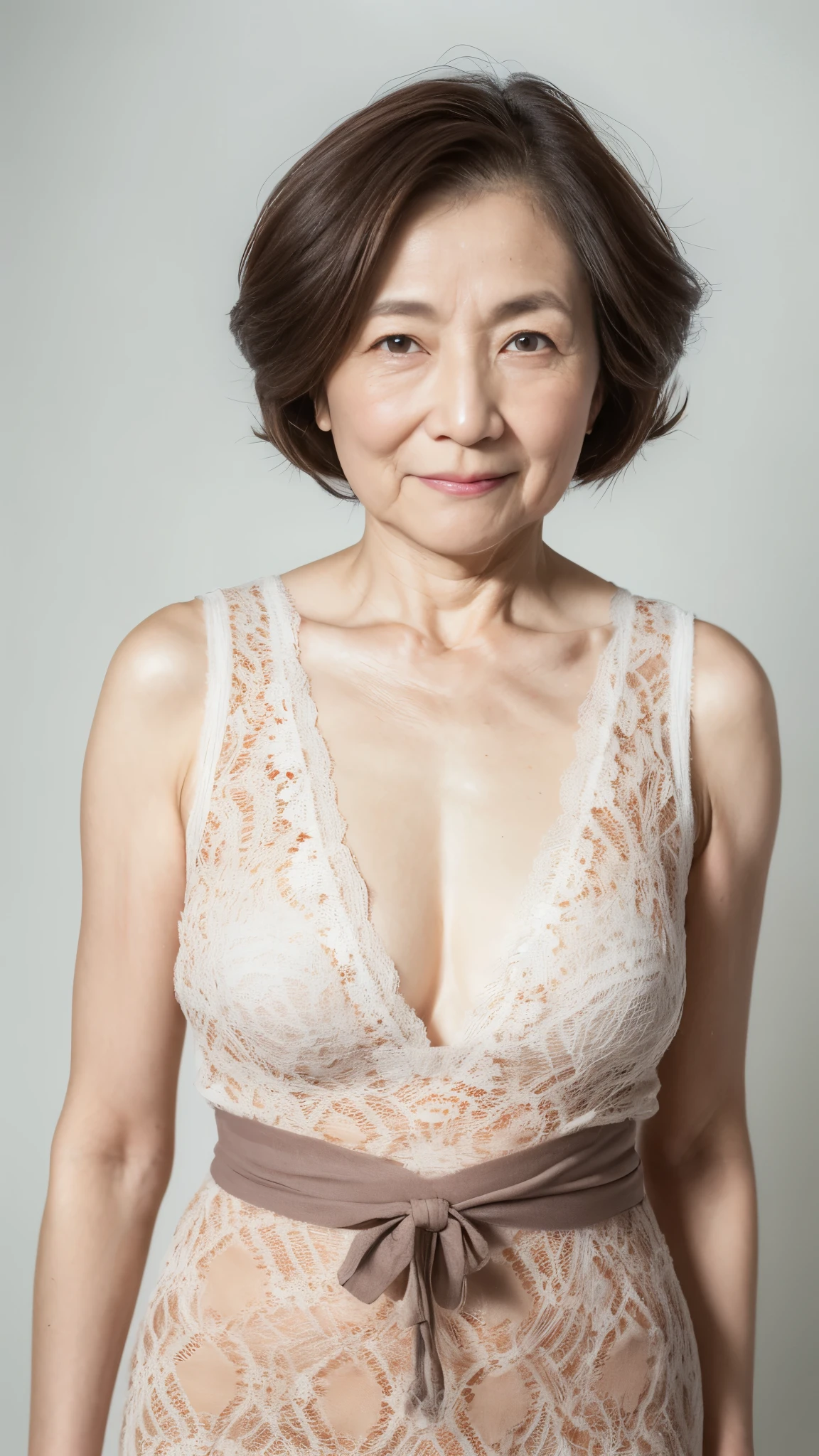 ID photo, Aunt, in the spotlight, ((fractal art)), (((masterpiece))), 8K, clear image, (((alone))), (((old aged japanese milf))), pure white background, gray hair, Lower your arms, Wearing a flashy bra, gravure, facing the front, ((Elderly mature woman with an old face)), describe the lips correctly,red lips, flashy makeup, (((alone))), (((perfect anatomy))), Elderly, pure white background, gravure, natural upright posture, facing the front, ((obscene)), from the chest up, highest quality, Super detailed, realistic, Super detailed細なスキン, (1 Japanese mature woman), (positive), 120 years old, huge breasts, mature politician, Glamour, sexy, pure white skin, looking at the viewer,