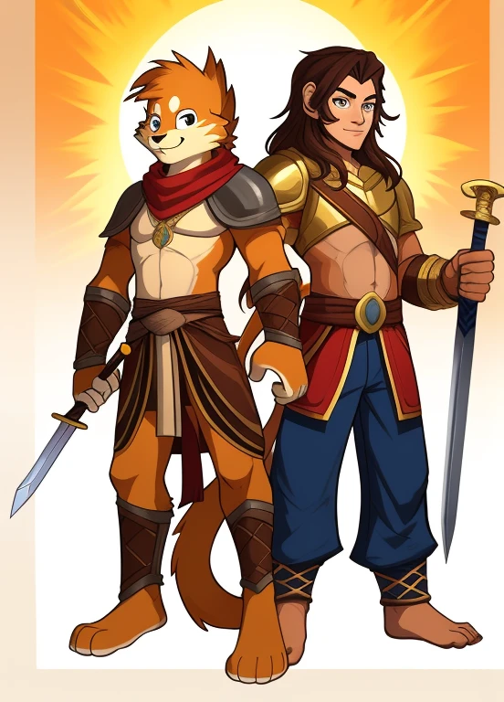 By personalami. Duo. ((Masterpieces)). furry. Shameless Slave outfit.