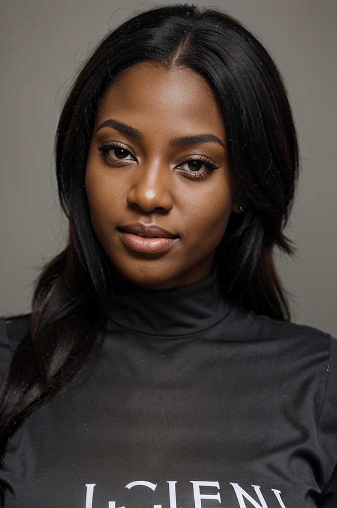 gorgeous ebony woman, aged 26, LinkedIn business photo headshot, professional business woman