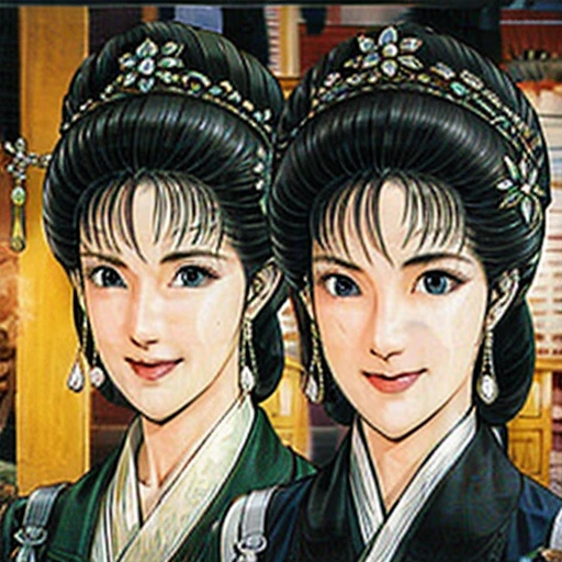 NSFW,perfect face,Suikoden,Lady Lin,Large areola、full nude、full body、dark pubic hair、Cloudy semen overflows from the female genitals、Pubic hair of the same color as the hair、messy hair、Traditional Chinese House