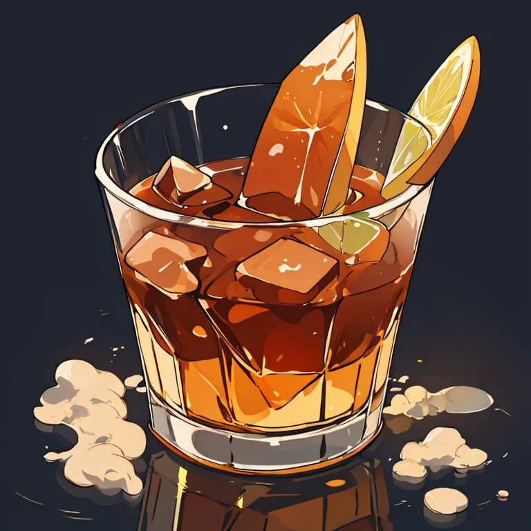 Whiskey glass illustration