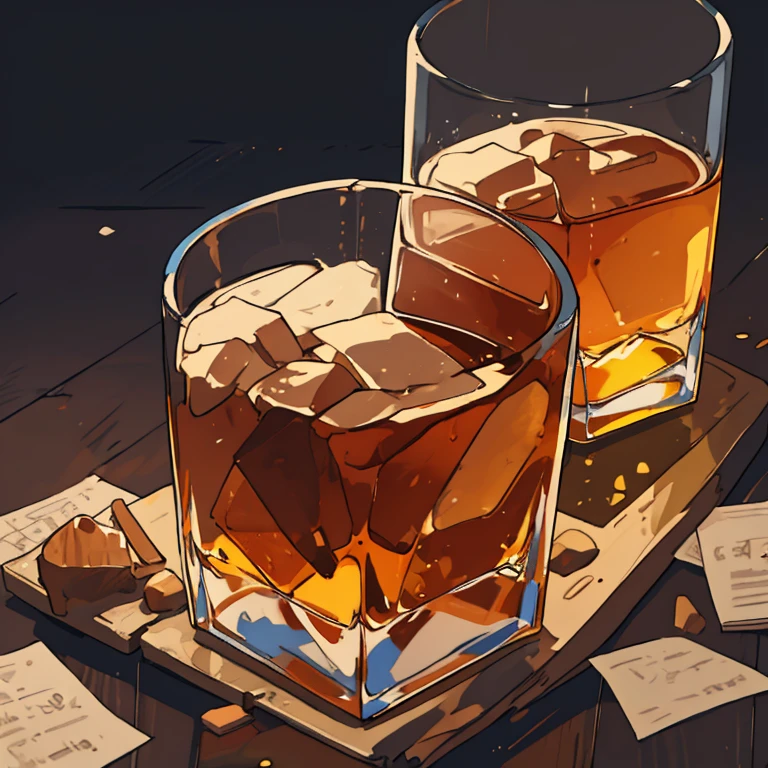 Whiskey glass illustration