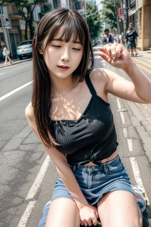 NSFW、On the street、(Spread your legs:1.4)、kawaii girl,jpn,10years old,Full body display、tmasterpiece、8K、Wear a camisole top and miniskirt、low angles, skirt twisting、(troubled eyebrow:1.0), (Close your eyes:1.4), (Sigh cross talk:1.1), With the best image quality、beuaty girl, Cute Baby Turtle, A high resolution, ultra - detailed, finedetail, The is very detailed, extremely detailed eye and face, Sharp pupils, 超A high resolution, Cinematic lighting、Beautiful fine details,extremely detailed eye and face、very wide angle shot,elementary student、(Remote Play:1.5),
Remote_Vibrating, (Others hold the hand of the switch:1.3)、